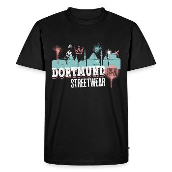 Dortmund Skyline City Germany Graffiti - Men's Premium Organic T-Shirt - black - Front - Nico (187cm)