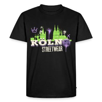Cologne Skyline City Germany Cologne Graffiti - Men's Premium Organic T-Shirt - black - Front - Nico (187cm)