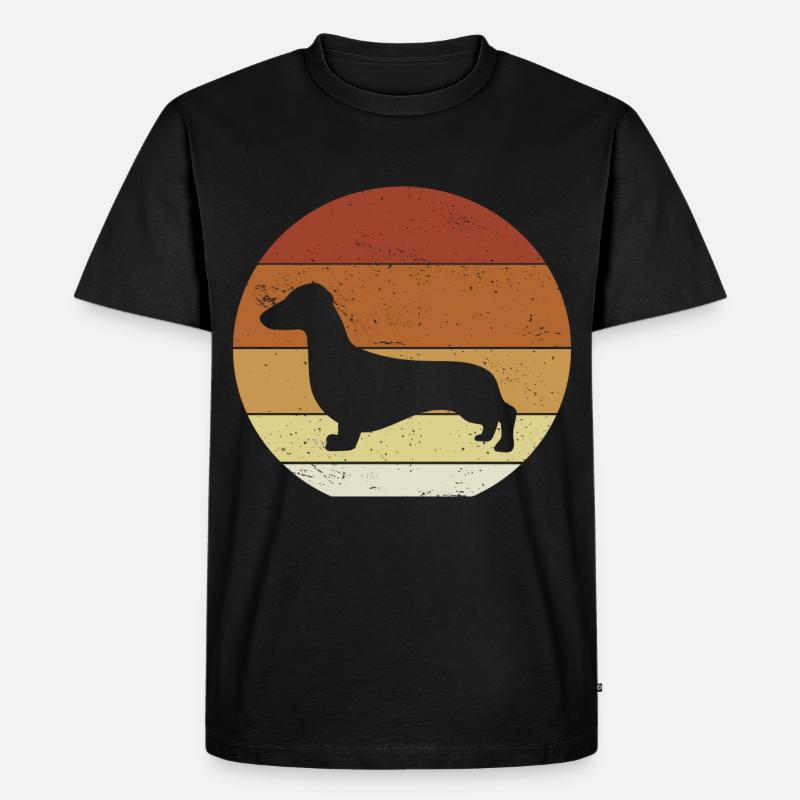 Dackel Geschenkidee - Männer Premium Bio T-Shirt - Schwarz