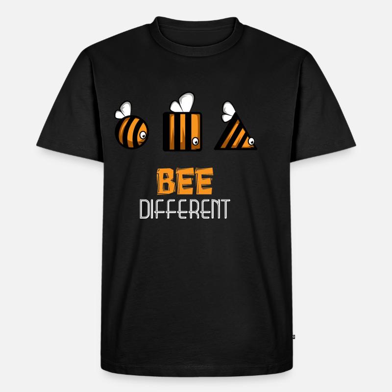 Bee Different Different and Unique Ge - Men's Premium Organic T-Shirt - black