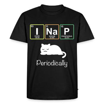 I Nap Cat Periodic Table Teacher T Shirt Gift - Men's Premium Organic T-Shirt - black - Front - Nico (187cm)