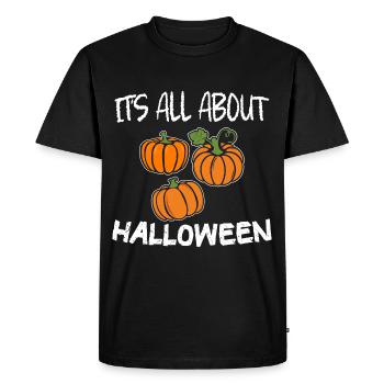 Its All About Halloween Pumpkin - Men's Premium Organic T-Shirt - black - Front - Nico (187cm)