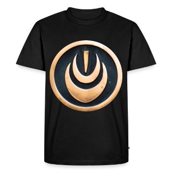 AI Medal #3 - Men's Premium Organic T-Shirt - black - Front - Nico (187cm)