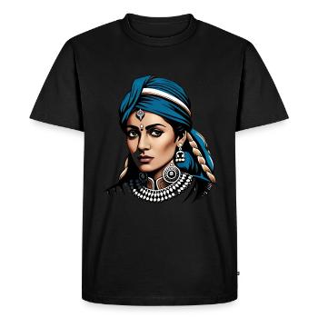 Indien - T-shirt Premium bio Homme - noir - Devant - Nico (187cm)