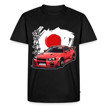 Jdm / Tuning / Turbocompresseur / Jantes / Chiptuning - T-shirt Premium bio Homme - noir - Devant - Nico (187cm)