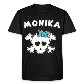 Pirate Monika Design for girls and women - Men's Premium Organic T-Shirt - black - Front - Nico (187cm)