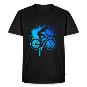 Vélo Cyclisme Cyclistes Cyclisme - T-shirt Premium bio Homme - noir - Devant - Nico (187cm)