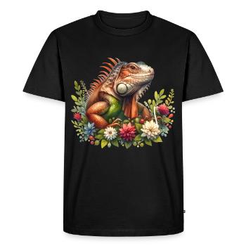 Iguane - T-shirt Premium bio Homme - noir - Devant - Nico (187cm)