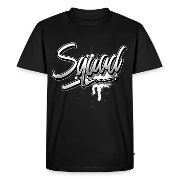 Squad - Men's Premium Organic T-Shirt - black - Front - Nico (187cm)