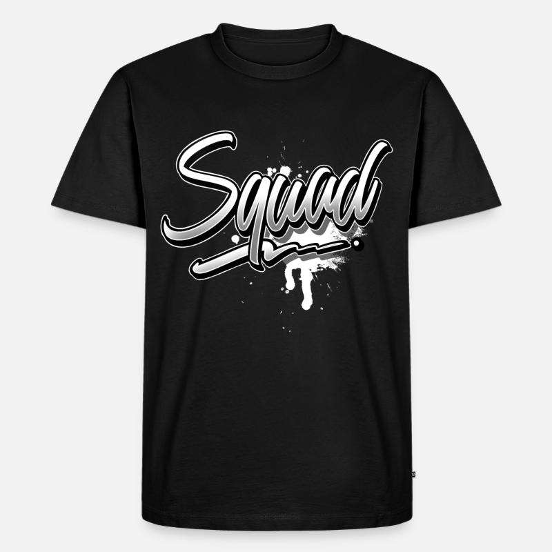 Squad - Männer Premium Bio T-Shirt - Schwarz