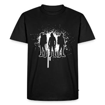 Escalade de bloc Grimpeur Escalade Hommes - T-shirt Premium bio Homme - noir - Devant - Nico (187cm)