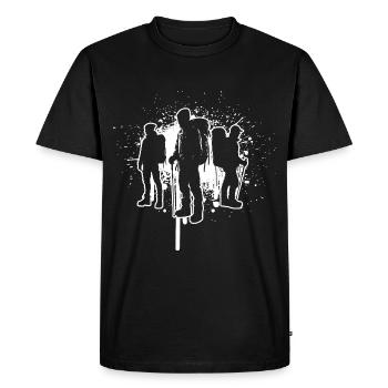 Escalade Bloc Bloc Kletterer Boulder - T-shirt Premium bio Homme - noir - Devant - Nico (187cm)