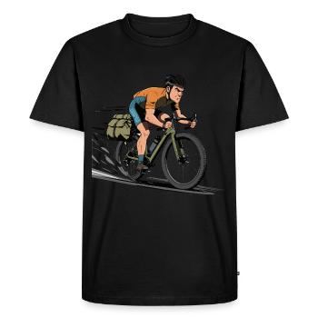 Cycliste Vélo de route Vélo de route Vélo de route - T-shirt Premium bio Homme - noir - Devant - Nico (187cm)
