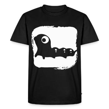 drôle de chenille - conservation de la nature - climat - T-shirt Premium bio Homme - noir - Devant - Nico (187cm)
