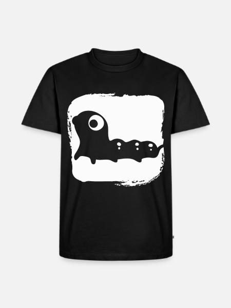 lustige Raupe - Naturschutz - Klima - Männer Premium Bio T-Shirt - Schwarz