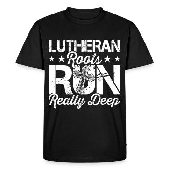 Les racines luthériennes sont très profondes dans la - T-shirt Premium bio Homme - noir - Devant - Nico (187cm)