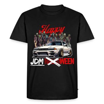 Jdm Halloween edition / Costume de mécanicien Tuning - T-shirt Premium bio Homme - noir - Devant - Nico (187cm)