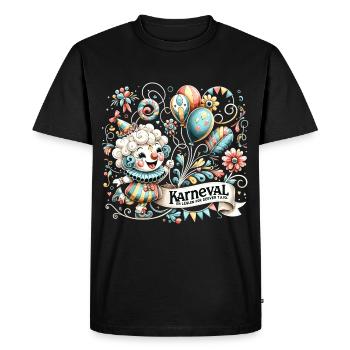 Carnival Clown - Men's Premium Organic T-Shirt - black - Front - Nico (187cm)