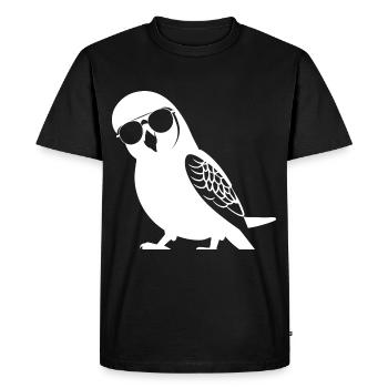 Funny Bird Wearing Sunglasses Cool Bourke's Parak - Men's Premium Organic T-Shirt - black - Front - Nico (187cm)