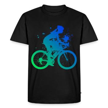 Vélo Cyclisme Vélo VTT Vélo de montagne - T-shirt Premium bio Homme - noir - Devant - Nico (187cm)