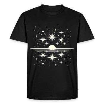 Stargazer Sparkling Sky Cosmos Stars - Men's Premium Organic T-Shirt - black - Front - Nico (187cm)