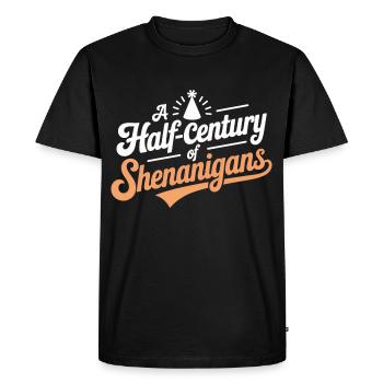 demi-siècle manigances chapeau de fête anniversaire - T-shirt Premium bio Homme - noir - Devant - Nico (187cm)