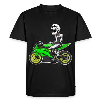 Moto Lifestyle / Moto / Moto motard - T-shirt Premium bio Homme - noir - Devant - Nico (187cm)