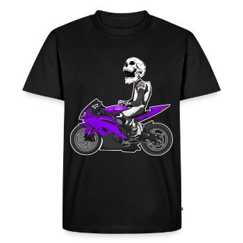 Moto Lifestyle / Moto / Moto motard - T-shirt Premium bio Homme - noir - Devant - Nico (187cm)