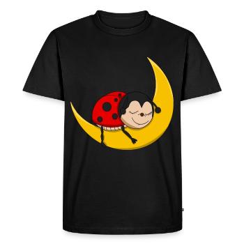 Coccinelle - Bonne nuit - T-shirt Premium bio Homme - noir - Devant - Nico (187cm)