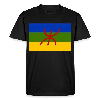 Drapeau Berbère Nord de l'Afrique - T-shirt Premium bio Homme - noir - Devant - Nico (187cm)