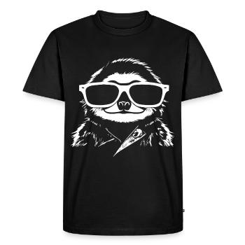Sloths Anime Sloth Manga Sloth Sunglasses - Men's Premium Organic T-Shirt - black - Front - Nico (187cm)
