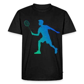 Badminton Badminton Joueurs de badminton Femmes - T-shirt Premium bio Homme - noir - Devant - Nico (187cm)