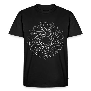 Elisa Nom Nom Mandala - T-shirt Premium bio Homme - noir - Devant - Nico (187cm)