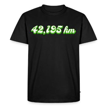 Marathon Marathon Runner Route Kilometers Jogging - Men's Premium Organic T-Shirt - black - Front - Nico (187cm)
