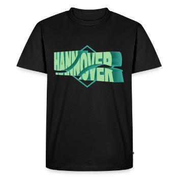 Hanover Germany City 3D Font Skyline - Men's Premium Organic T-Shirt - black - Front - Nico (187cm)
