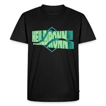 Heilbronn Allemagne Ville 3D Police Skyline - T-shirt Premium bio Homme - noir - Devant - Nico (187cm)