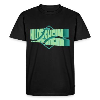 Hildesheim Allemagne Ville 3D Police Skyline - T-shirt Premium bio Homme - noir - Devant - Nico (187cm)