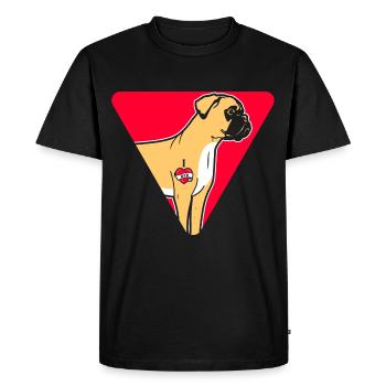 Boxer Dog Father - Men's Premium Organic T-Shirt - black - Front - Nico (187cm)