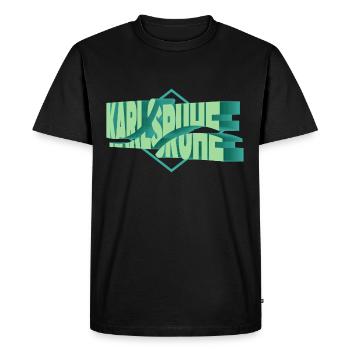 Karlsruhe Allemagne Ville 3D Police Skyline - T-shirt Premium bio Homme - noir - Devant - Nico (187cm)