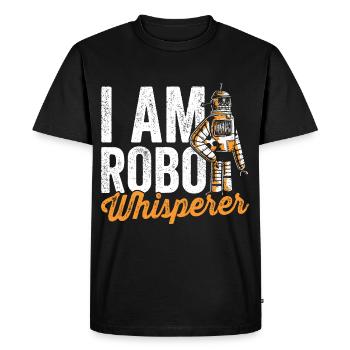 Robotics lover Robo-whisperer robot engineer - Men's Premium Organic T-Shirt - black - Front - Nico (187cm)