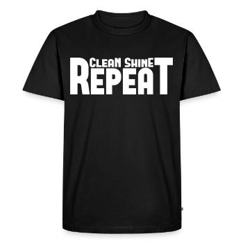 Clean Shine Repeat Detailer Accordeur d’amoureux de voiture - T-shirt Premium bio Homme - noir - Devant - Nico (187cm)