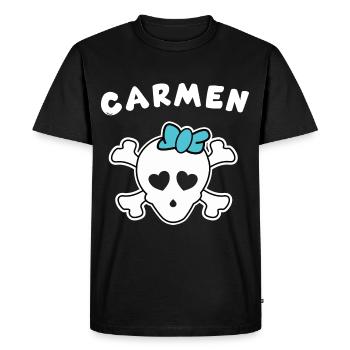 Pirate Carmen Design for Girls and Women - Men's Premium Organic T-Shirt - black - Front - Nico (187cm)