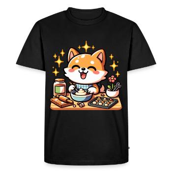 Chien Cuisson chiot Chef tablier bébé - T-shirt Premium bio Homme - noir - Devant - Nico (187cm)