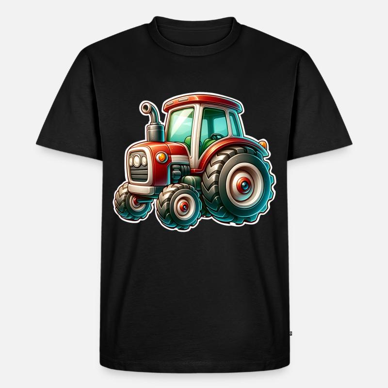 Traktor - Männer Premium Bio T-Shirt - Schwarz