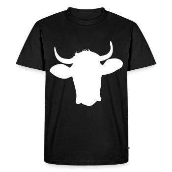 tête de vache - T-shirt Premium bio Homme - noir - Devant - Nico (187cm)