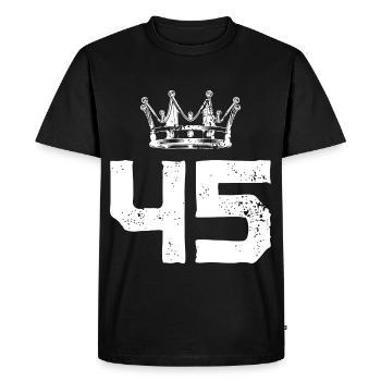 45 Number crown - Men's Premium Organic T-Shirt - black - Front - Nico (187cm)