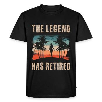 La légende est retraité, retraité, retraité - T-shirt Premium bio Homme - noir - Devant - Nico (187cm)