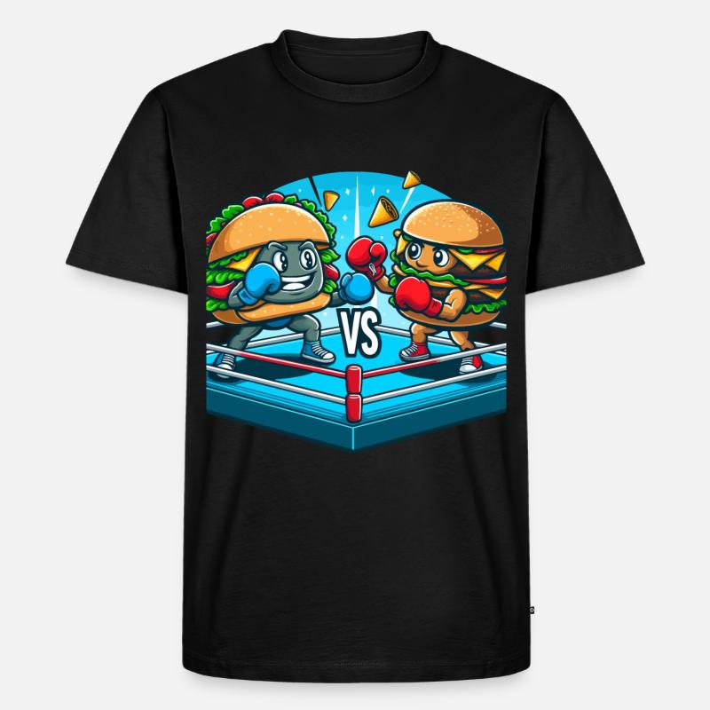 Boxen Hamburger - Männer Premium Bio T-Shirt - Schwarz