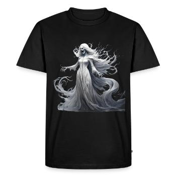Gruseliges Halloween-partykostüm Banshee - Men's Premium Organic T-Shirt - black - Front - Nico (187cm)