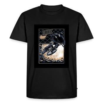 Motard de rue - T-shirt Premium bio Homme - noir - Devant - Nico (187cm)